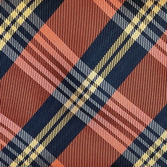 Vanheusen Plaid Mens One Size 100% Silk Freestyle Tie - Picture 3 of 6